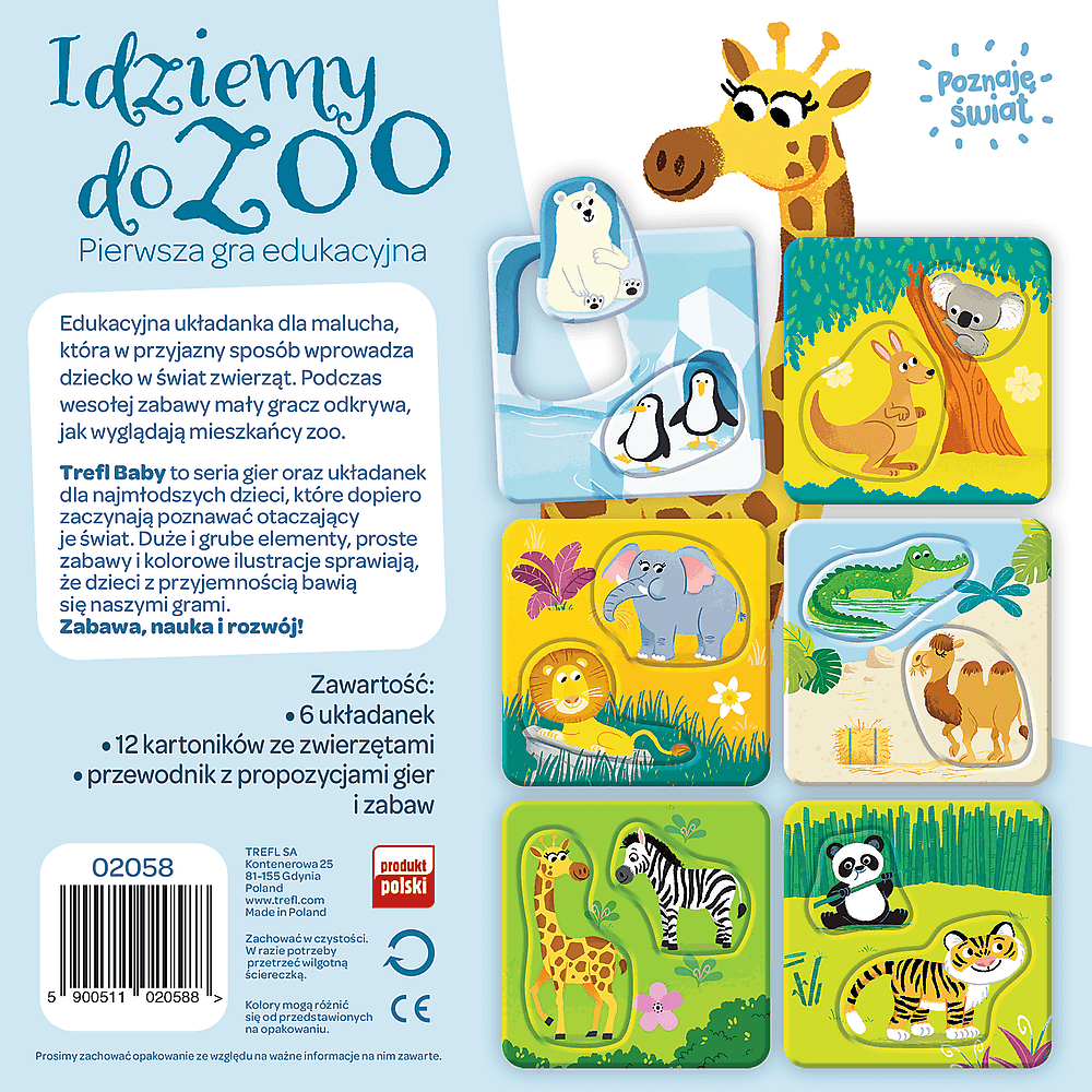 Spiewajace Brzdace Idziemy Do Zoo Idziemy do Zoo Gra edukacyjna Trefl Baby Trefl