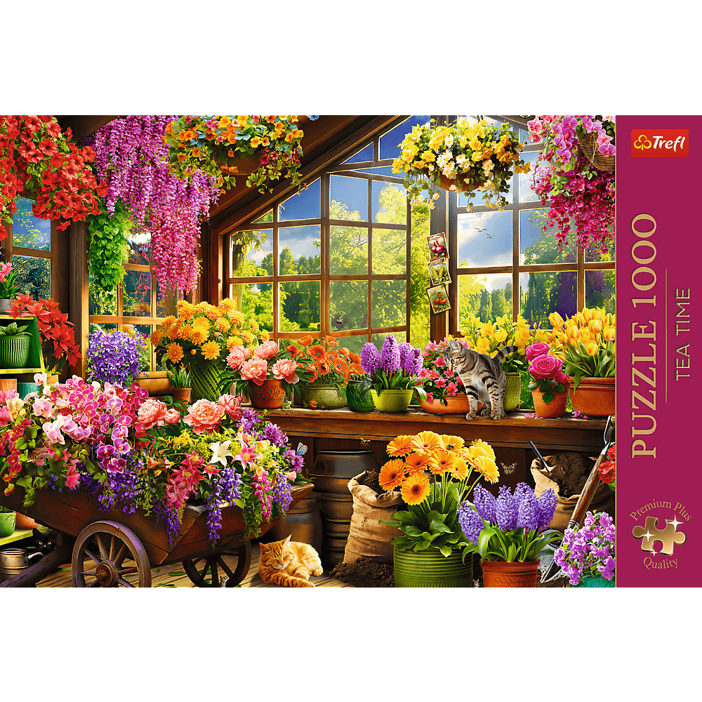 Trefl Premium Plus – Puzzle 1000 Pièces : Tea Time – Marché Aux Fleurs, Paris – Poster Inclus, Dès 12 Ans