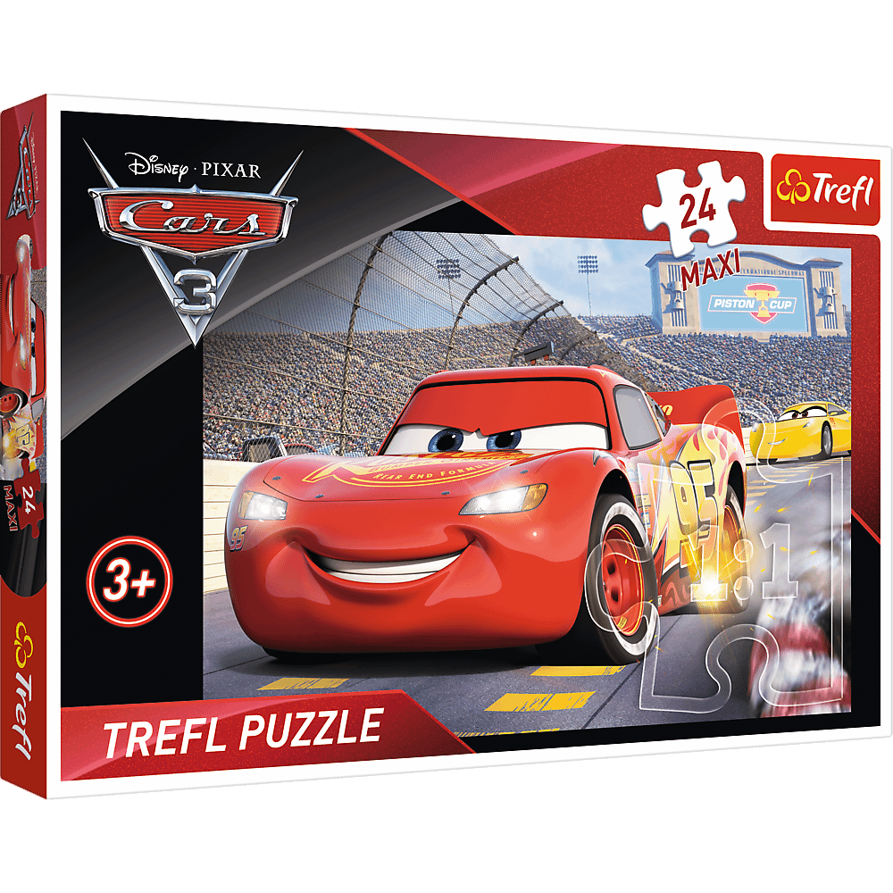 Trefl 24 Piece Maxi Boys Kids Disney Pixar Cars 2 Large Pieces Jigsaw Puzzle NEW 