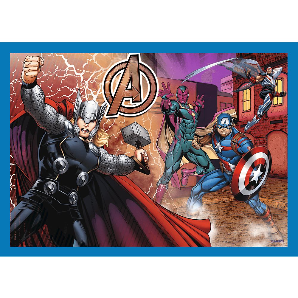 4 w 1 Puzzle Trefl z Bohaterami Avengers