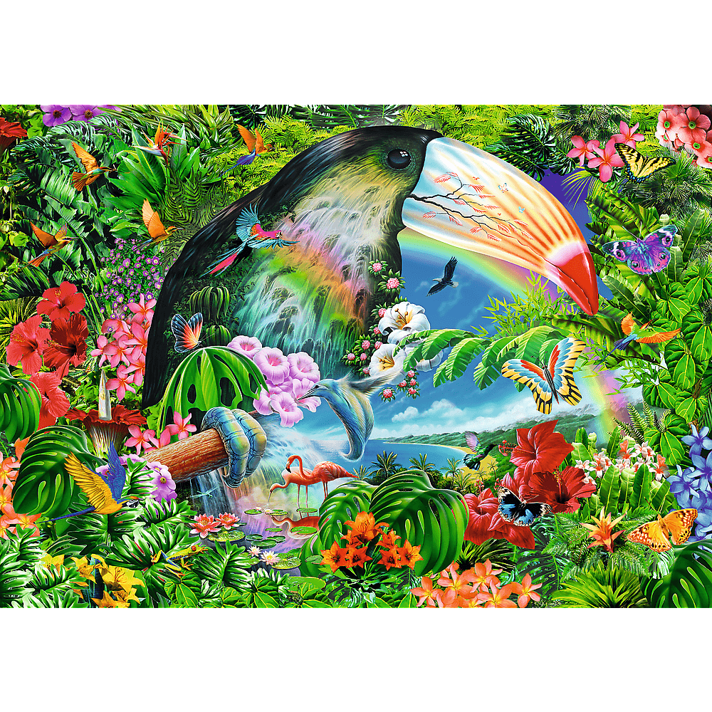 Everyday puzzles. Пазл Трефл спираль. Пазл тропики. Самые красивые пазлы в мире. Тукан пазл.
