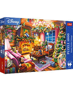 Puzzle Premium Plus Quality Disney 1000 el. Świąteczna chatka Disney - opakowanie