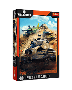 Puzzle World of Tanks 1000 el. Czołgi w boju - opakowanie