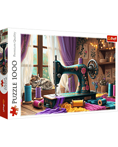 Puzzle 1000 el. Moja pracownia krawiecka - opakowanie