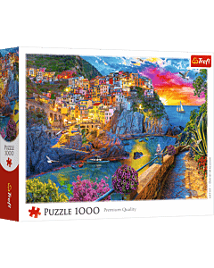 Puzzle 1000 el. Wieczorny spacer po Cinque Terre - opakowanie 