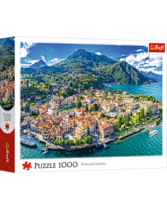 Puzzle 1000 el. Menaggio nad jeziorem Como, Włochy - opakowanie 