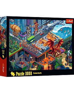 Puzzle 1000 el. Miasto Pixel - opakowanie 