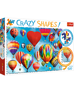 Puzzle Crazy Shapes 600 el. Kolorowe Balony - opakowanie 