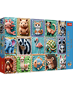 Puzzle Premium Plus Quality 1000 el. Tea Time: Szydełkowe zwierzątka