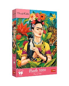 Puzzle Premium Plus Quality Frida Kahlo 1000 el. Portret w dżungli - opakowanie