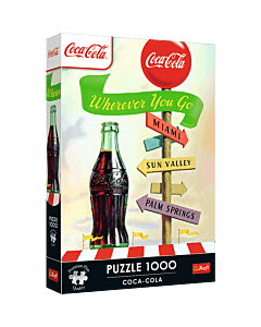 Puzzle Premium Plus Quality 1000 el. Coca-Cola: Gdziekolwiek zmierzasz
