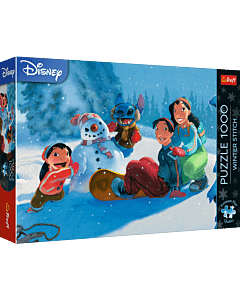 Puzzle Premium Plus Quality 1000 el. Lilo & Stitch, Zimowy Stitch - opakowanie