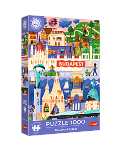 Puzzle 1000 el. Premium Plus Quality, Mistrzostwa Europy, The Art of Colour: Budapeszt, Węgry - opakowanie