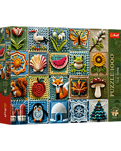 Puzzle Premium Plus Quality 1000 el. Tea Time: Szydełkowanie - Cztery Pory Roku - opakowanie