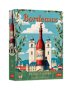 Puzzle Premium Plus Quality Vintage Poster 1000 el. Bordeaux, Francja - opakowanie 