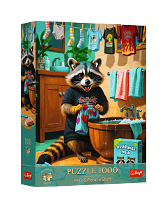 Puzzle Premium Plus Quality Pets & People Stuff 1000 el. Dzień Prania Szopa - opakowanie 