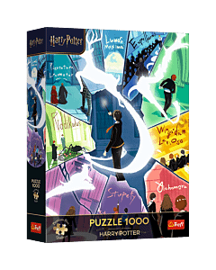 Puzzle 1000 el. Premium Plus Quality, Harry Potter, Zaklęcia i patronusy - opakowanie