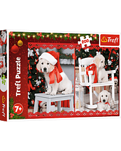 Puzzle 200 el. Świąteczny Labrador - opakowanie 