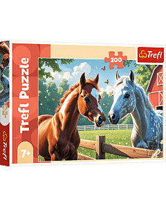 Puzzle 200 el. Konie na polanie