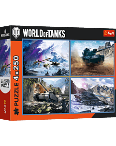 Puzzle World of Tanks 4 x 250 el. Wielka bitwa czołgów