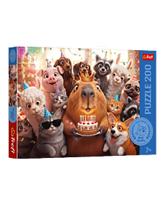 Puzzle 200 el. Kapibara i tort urodzinowy  - opakowanie