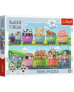 Puzzle 24 Maxi Bobaski i Miś, Świat małych przyg&oacute;d - opakowanie