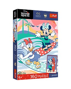 Puzzle Premium Plus Kids UFT, Disney 160 el. Piękna myszka + kolekcjonerski plakat - opakowanie 