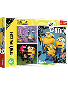 Puzzle Minionki 160 el. Historie Minionk&oacute;w - opakowanie 