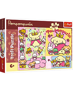 Puzzle 160 el. Sanrio, Pompompurin i najsłodszy dzień - opakowanie 