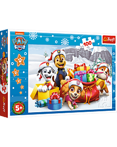 Puzzle 100 el. Świąteczny Psi Patrol