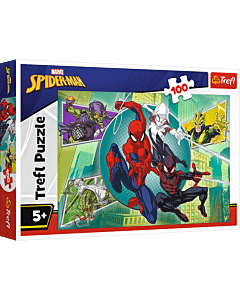 Puzzle 100 el. Spiderman, Pajęcza maska - opakowanie