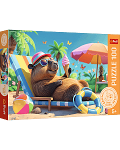 Puzzle 100 el. Relaks w stylu kapibary