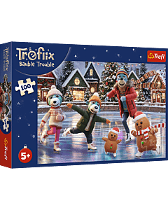 Puzzle Rodzina Treflików 100 el. Bert w bombkach - opakowanie