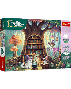 Puzzle Rodzina Treflik&oacute;w, Inspired By Fantasy 100 el. Czarodziejskie Kociaki - opakowanie 