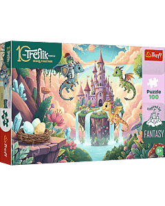 Puzzle Rodzina Treflik&oacute;w, Inspired By Fantasy 100 el. Rycerz Treflik i smoki - opakowanie 