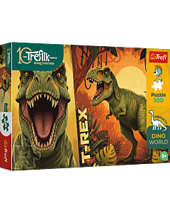 Puzzle Rodzina Treflik&oacute;w, Inspired By Dino World 100 el. T-Rex - opakowanie 