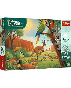 Puzzle Rodzina Treflik&oacute;w, Inspired By Nature 100 el. Koala i kangury - opakowanie 