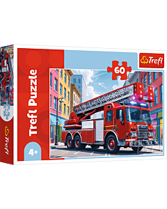 Puzzle 60 el. Wóz strażacki