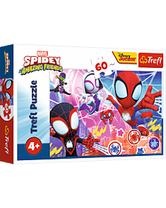 Puzzle 60 el. Bohaterska przygoda, Spidey - opakowanie