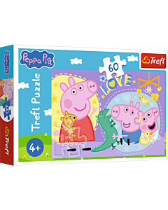 Puzzle 60 el. Szczęśliwa świnka, Świnka Peppa - opakowanie