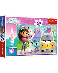 Puzzle 60 el. Gabby i kocie przygody, Koci Domek Gabi - opakowanie