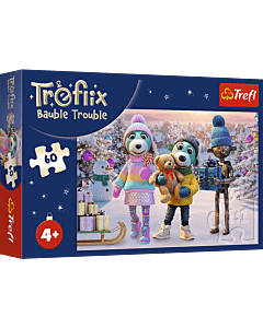 Puzzle Rodzina Treflików 60 el. Zimowy Robobot - opakowanie