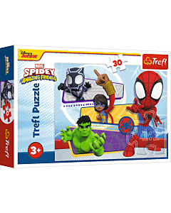 Puzzle 30 el. Odważny Spider-Man, Spiderman - opakowanie