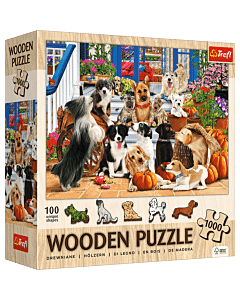 Puzzle drewniane 1000 el. Psia przyjaźń - opakowanie