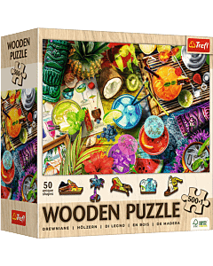 Puzzle drewniane 501 el. Kolorowe koktajle