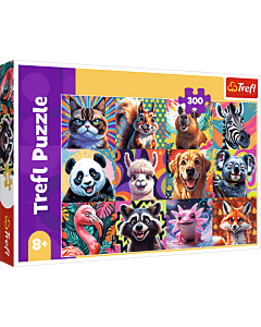 Puzzle 300 el. Zabawne portrety zwierząt