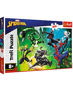 Puzzle 300 el. W pajęczej sieci, Spiderman - opakowanie