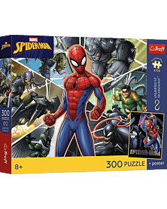 Puzzle Premium Plus Kids UFT, Marvel 300 el. Ukryty bohater + kolekcjonerski plakat - opakowanie 