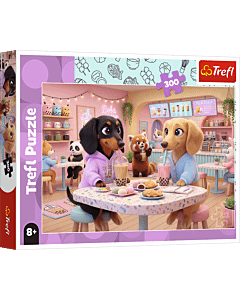 Puzzle 300 el. Jamniki w kawiarni - opakowanie 