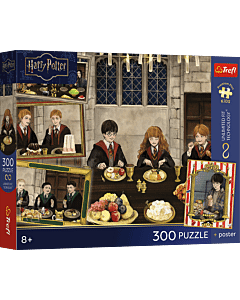 Puzzle Premium Plus Kids UFT, Harry Potter 300 el. Expecto Patronum + kolekcjonerski plakat - opakowanie 